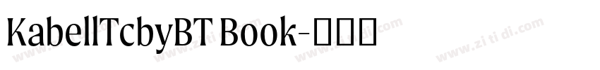 KabellTcbyBT Book字体转换